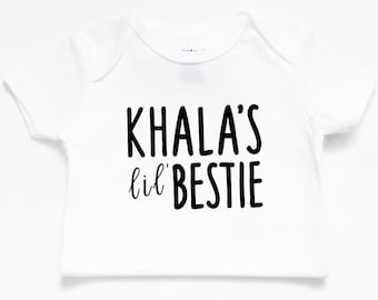 Khala’s Aunt lil bestie bodysuit T-shirt, personalized custom gift ideas, boy girl, grow, cute, Dadi Khala Phupi Nani  Mamu Nana Chachu Dada