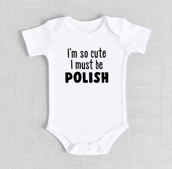 Funny Polish Poland bodysuit, T-shirt tee, cute, meme, saying, baby shower  gift, baby boy girl, adorable, unique, Dziadek dziadzia, babcia