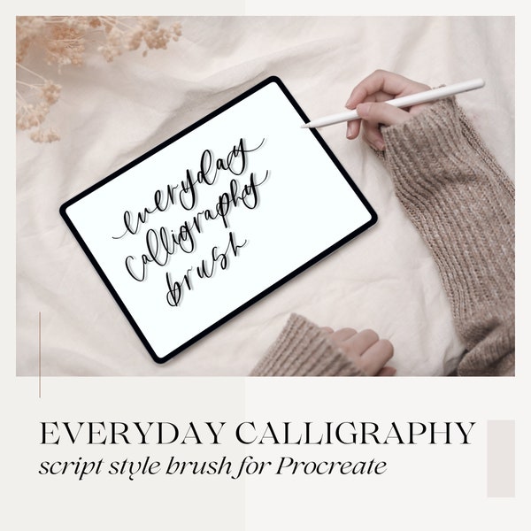 iPad Lettering Procreate Brush - everyday calligraphy pen