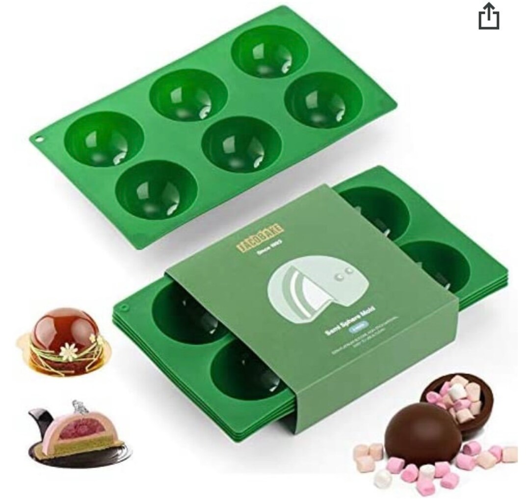 JACOBAKE 4 Packs Large Silicone Molds for Hot Chocolate Bombs Etsy
