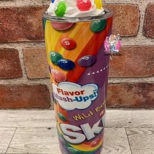 Flavor mash up candy whipped topping lid tumbler topper sublimation 20oz insulated skinny
