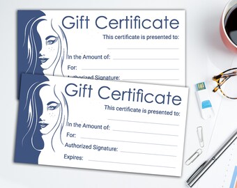 gift hairdressing voucher printable voucher instant etsy