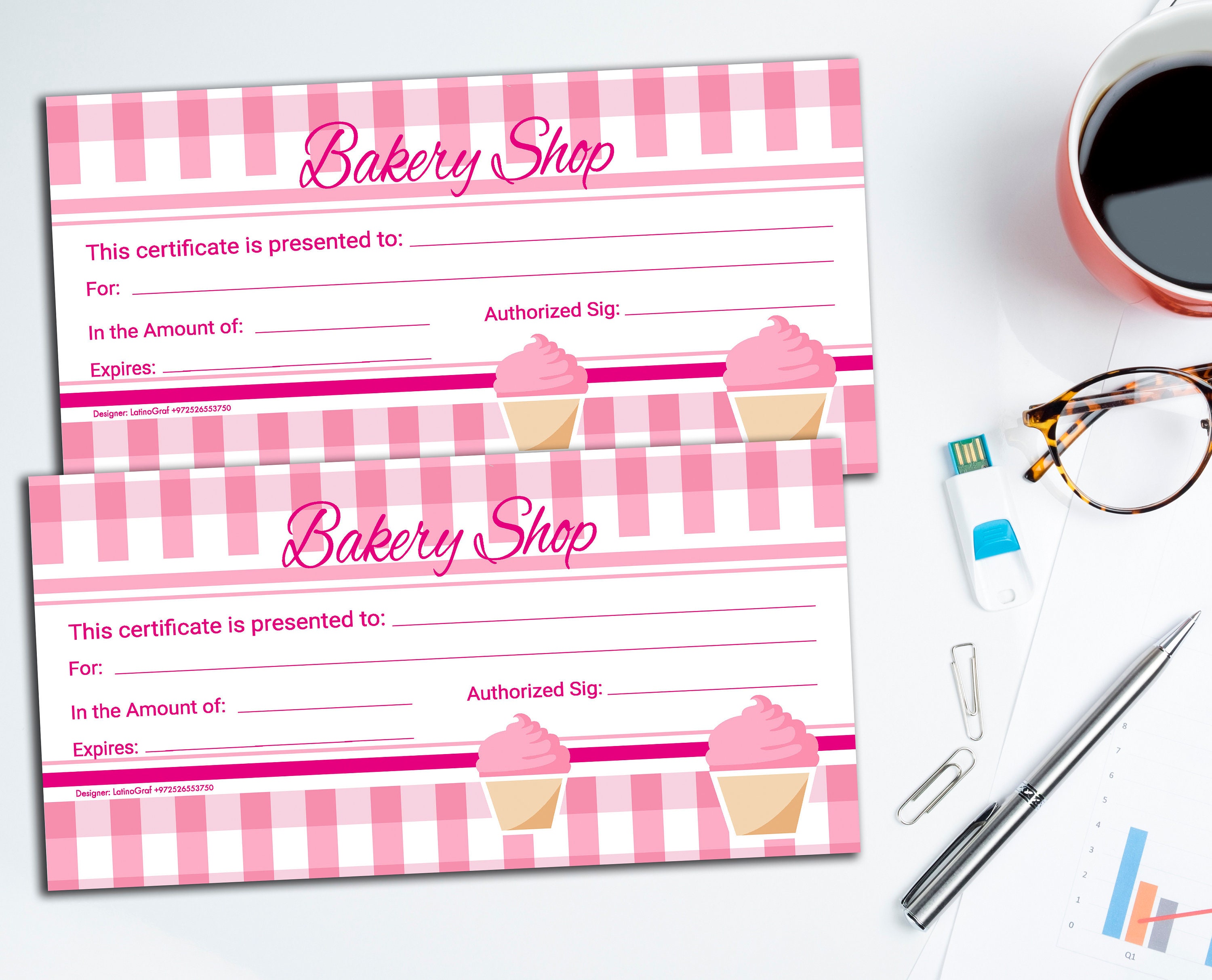 Gift Card Voucher Voucher to Print Confectionery Cake Etsy