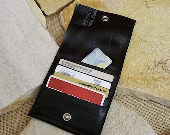 Card case made from upcycled bicycle tube, wallet, wallet