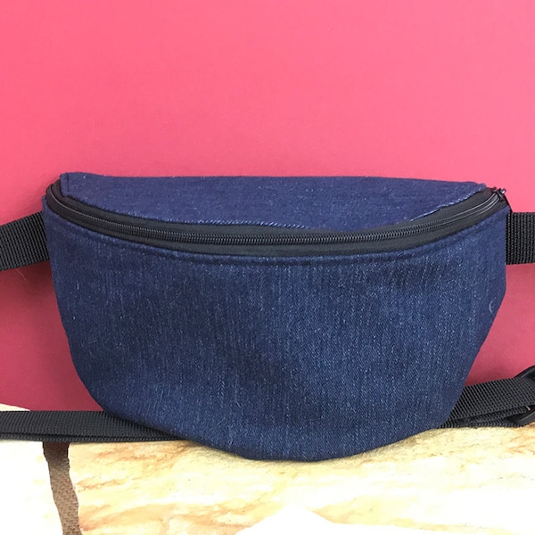 HipBag aus Jeans, Gürteltasche, Hüfttasche, Bauchtasche, Fahrradtasche