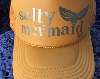 Salty Mermaid Trucker Hat: Adjustable Foam Cap