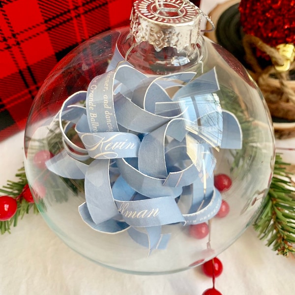 Glas Hochzeitseinladung Ornament