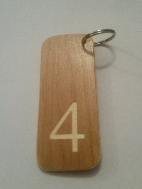 Hotel Room Key Caravan Business Door Extra Large Wooden Keyring Personalised Motel B Engraved
