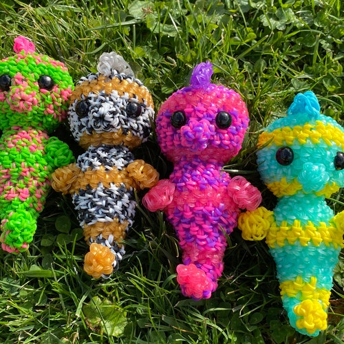 Loomigurumi Seahorse Rainbow Loom Figure - Etsy Loomigurumi Seahorse Rainbow Loom Figure - Etsy