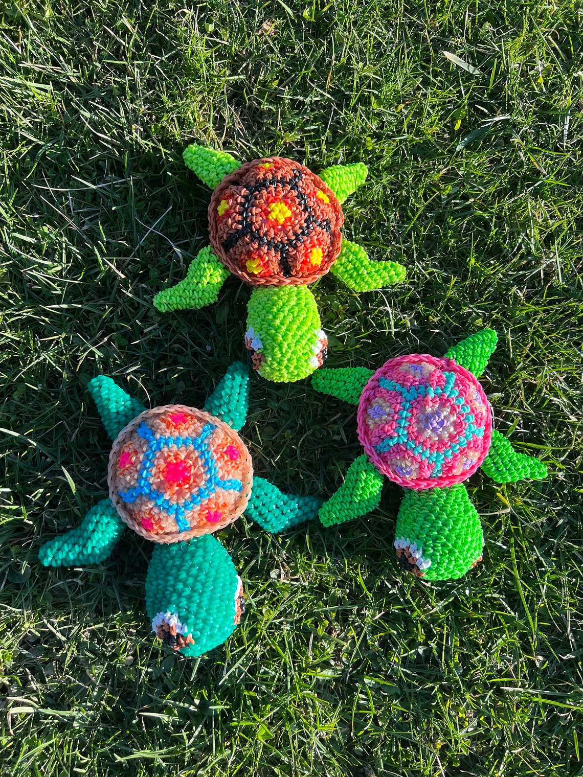 String Loom Turtle Loomigurumi Sea Turtle Rainbow Loom Animal - Etsy