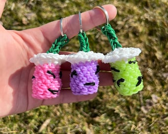 Loomigurumi Boba Keychains Rainbow Loom Food - Etsy