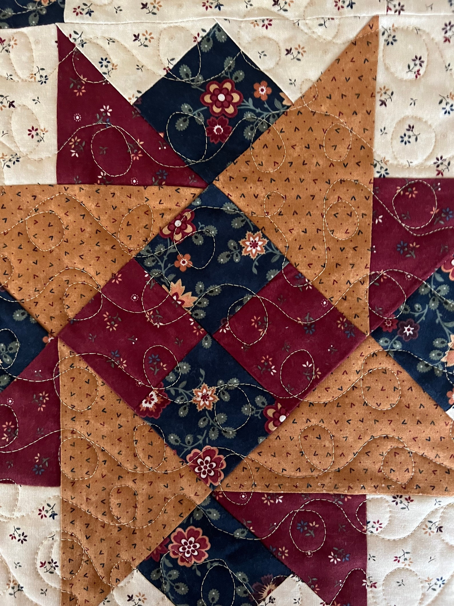 Heritage Star Quilted Table Runner NCU0DQQ0642