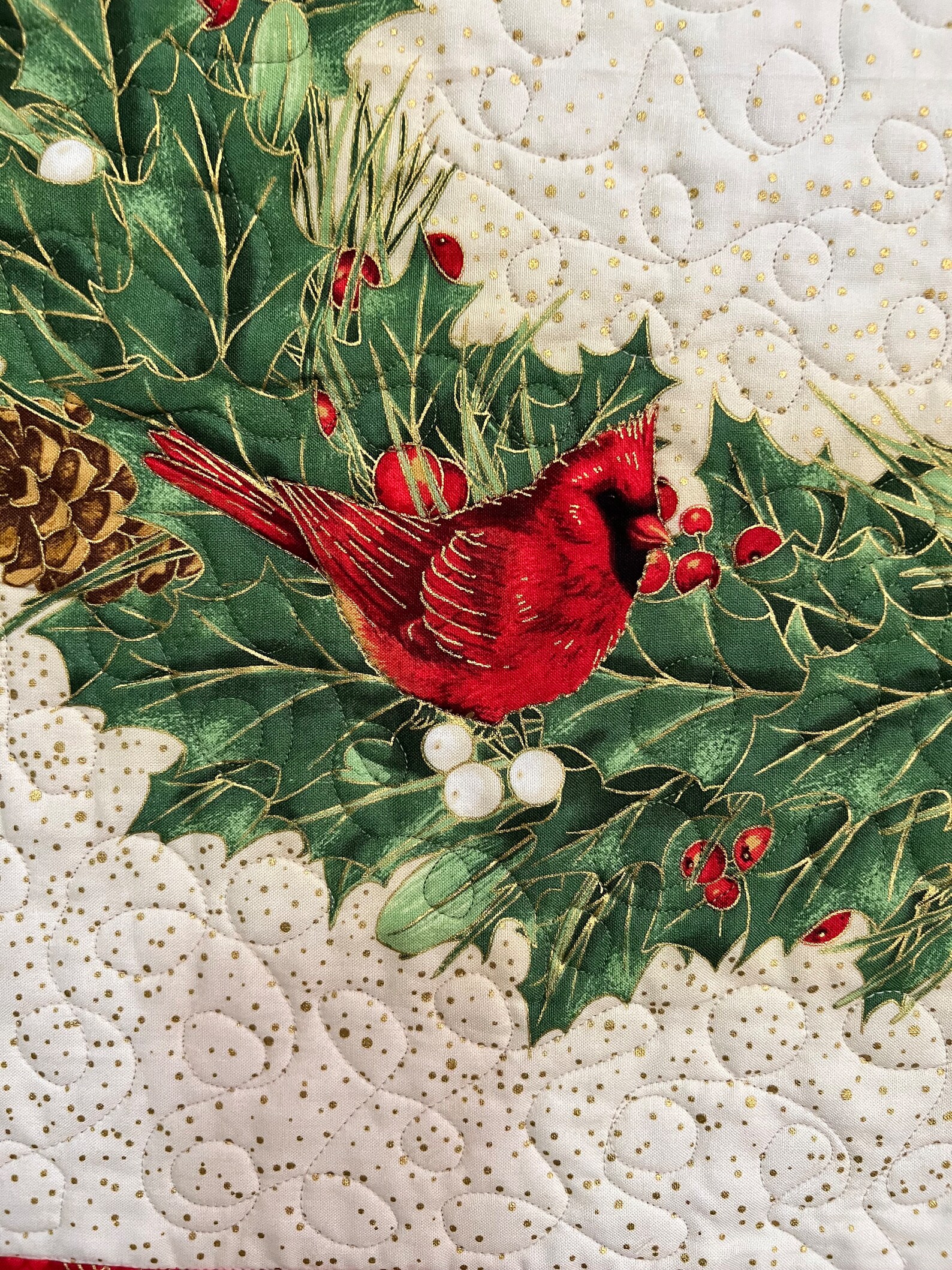Quilted Christmas Wreath Wall Hanging or Table Topper Etsy