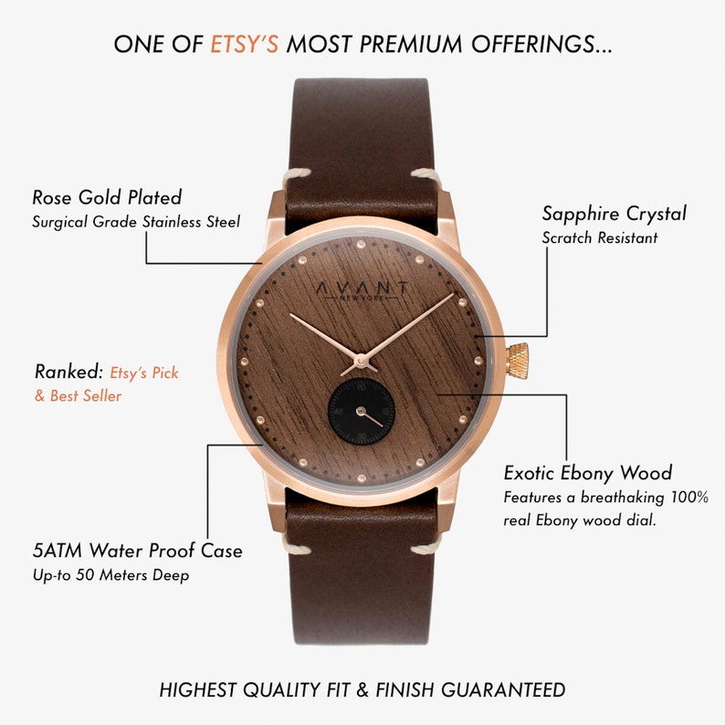 Personalized Wooden Watch Engraved Wood Watch Groomsmen Gift Anniversary Gift Fiancé Gift Watch Wedding Gift for Husband image 2