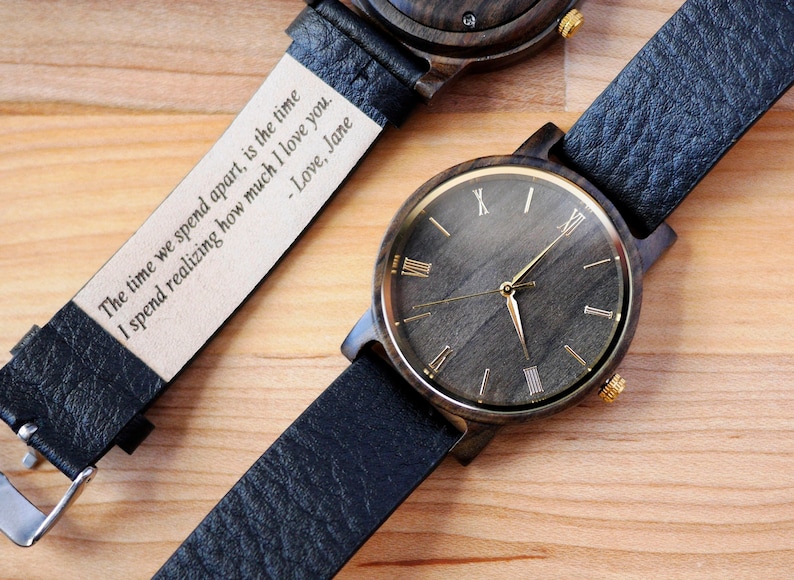 Wooden Watch Personalized Men's Watch Wood Watch Etsy