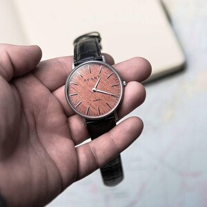 Wood Watches for Men Mens Watch Vintage Mens Watch Husband Gift Leather Watch Band Mens Watch Engraved Wooden Watch Wood Watch image 3