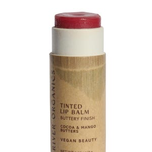 Rose Gold Tinted Vegan Lip Balm | Plastic-Free | Organic Cocoa & Mango Butter | Flushed Pink | Zero Waste Clean Beauty