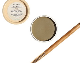 Ash&quot; Vegan Brow Wax in gentle formula to tint eyebrows naturally that comes in zero-waste packaging
