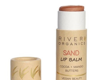 Zero waste Lip Balm, Vegan sustainable lip color in "Sand", Cruelty Free Makeup