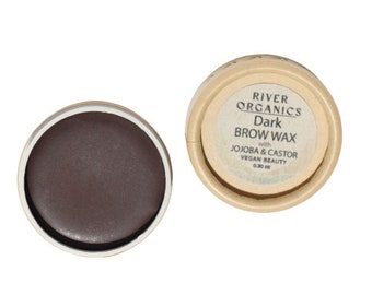 Dark Brow Wax, Creamy Zero waste vegan brow wax