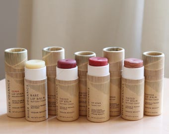 Set of 2 Lip Balms | Organic | Vegan Cosmetics | Zero Waste Gift