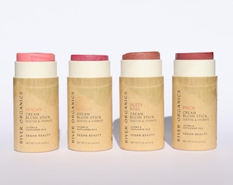 Zero-Waste Cream Blush Duo: Organic, Vegan Color Sticks