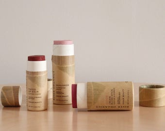 Organic Makeup Set | Lip Stain, Highlighter, Blush