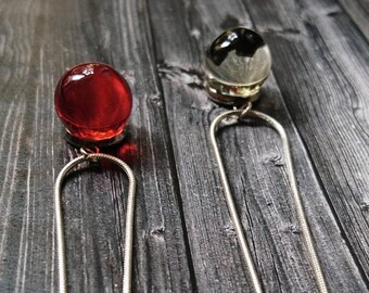 Necklace with ball pendant-resin/resin