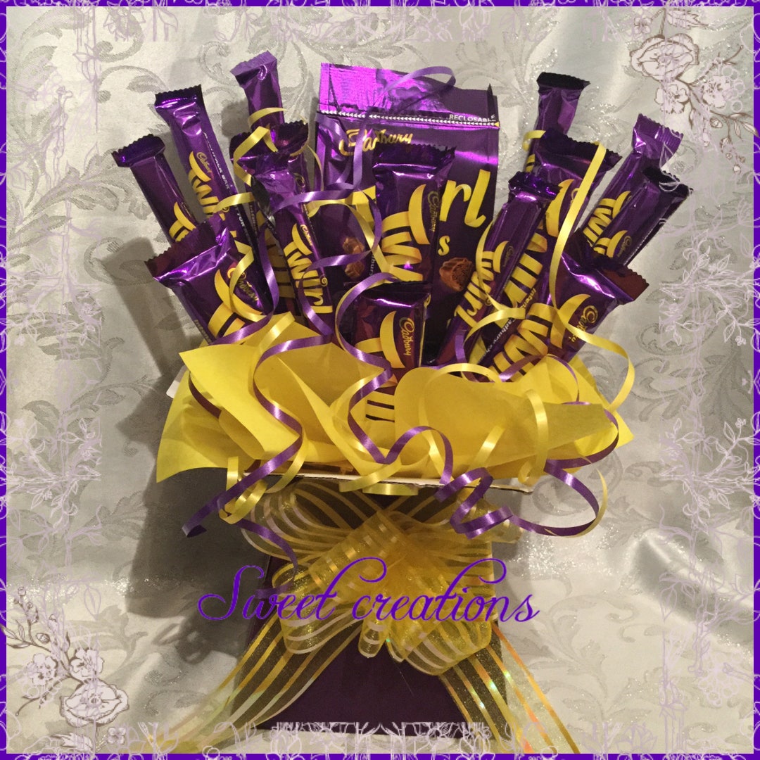 Cadbury Twirl Chocolate Bouquet SWEET CREATIONS Sweet Hamper Gift Party ...