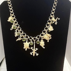 Reptile Necklace - 24kt Gold over Sterling Silver - Original, Unique