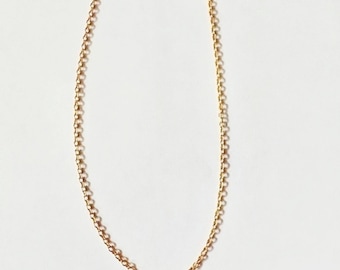 Cable Chain, 24 inch, 2mm, 18kt Gold Plated