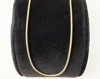 Snake Chain, Gold plated over Sterling Silver. 18 inches