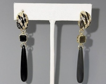 Onyx Onyx Black Teardrop - 18kt gold Plate