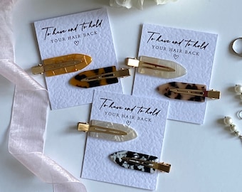 To Have And To Hold, Set of 2 Large Hair Clips, Crease Free Hair Clip, Bridesmaid Hair Clip, No Crease Hair Clips, Acrylic Resin Hair Clip