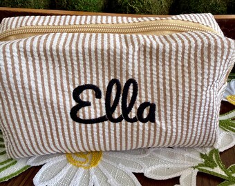 Personalisierte gestickte Make-up-Taschen; Brautjungfer Geschenke