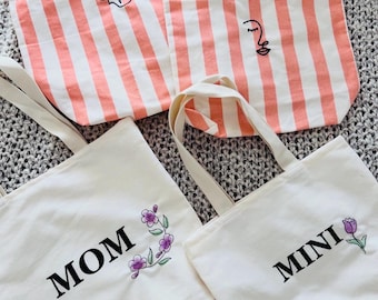 Mom + bestickte Mini-Einkaufstasche im Bundle für Muttertag