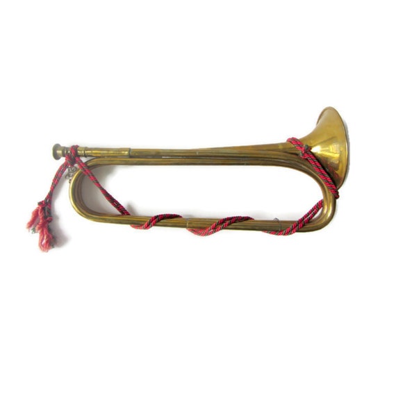 Vintage Brass Trumpet Fox Hunting Horn Hunting Home Decor Etsy