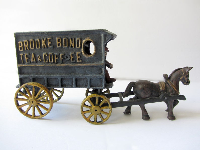 Vintage Cast Iron Horse and Wagon Horse and Buggy Brooke Bond Tea /& Coffee Vintage Toys Cast iron Model Cast Iron toy Vintage Advertising