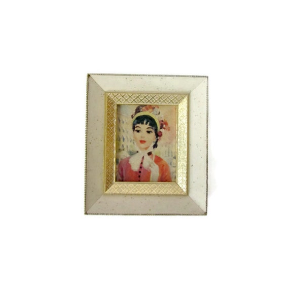 Vintage Hollywood Regency Framed Art Cottage Decor Office Decor French Country Shabby Chic Decor Victorian Lady Victorian Decor Paris Decor