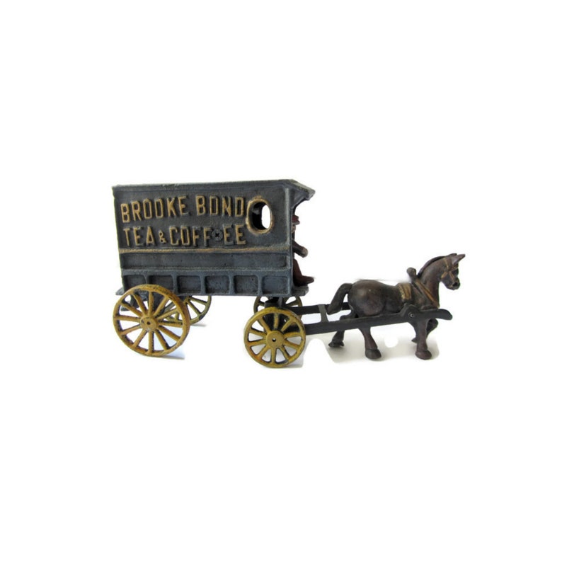 Vintage Cast Iron Horse and Wagon Horse and Buggy Brooke Bond Tea /& Coffee Vintage Toys Cast iron Model Cast Iron toy Vintage Advertising