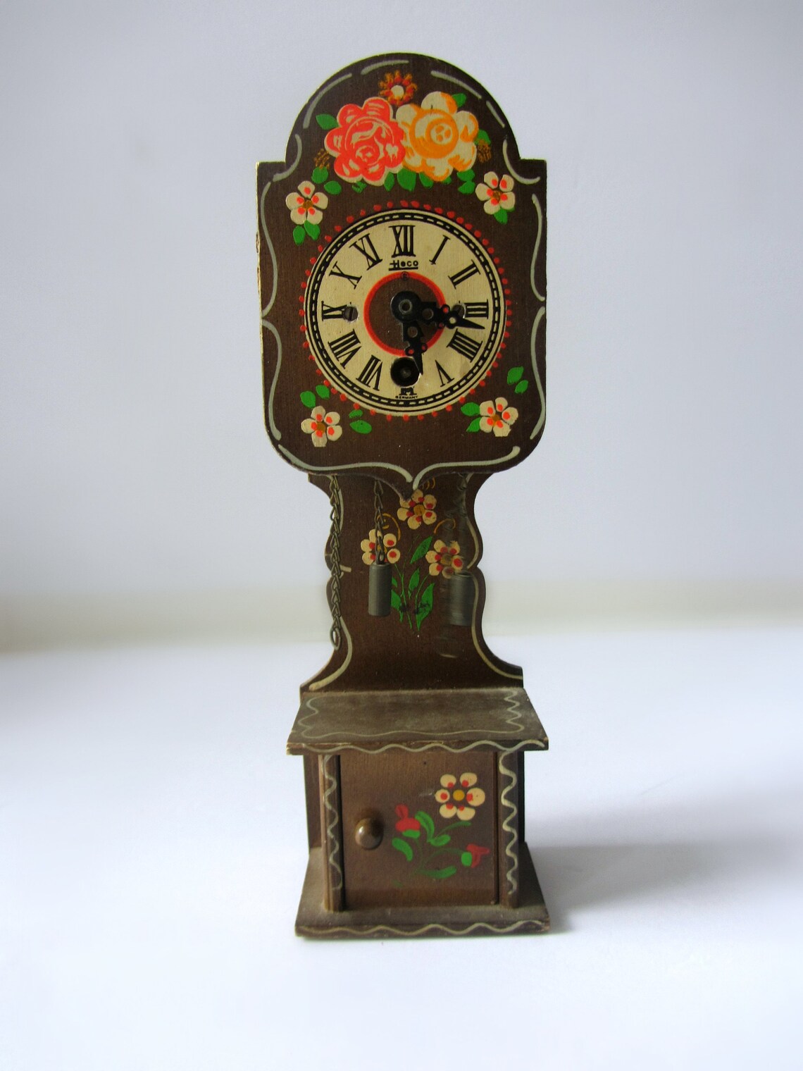 Vintage Heco Henry Coehler Miniature Grandmother Clock Made in Etsy