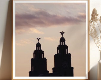 Liverpool Wall Art Liver Building Print Large Wall Art Sunest Photograph City Skyline Office Wall Art Fine Art Photograph