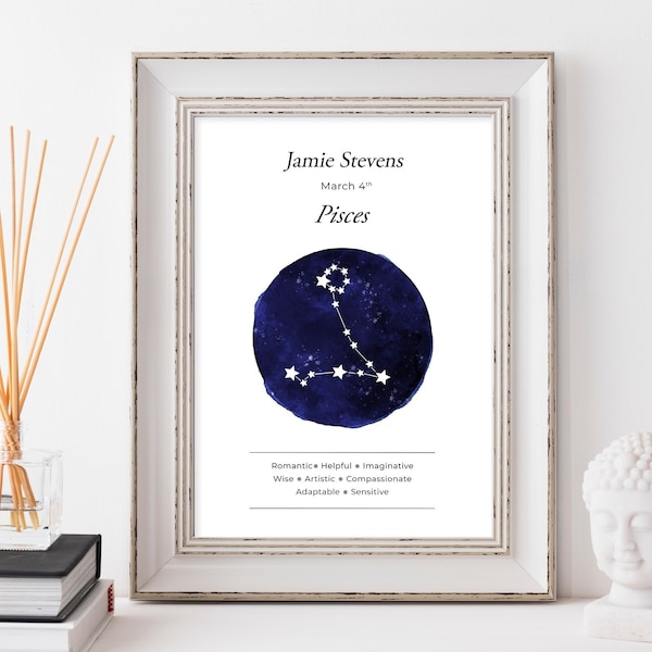 Pisces Star Chart - Etsy
