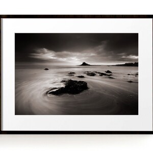 Large Cornwall Art Print Black & White Coastal Print Beach - Etsy