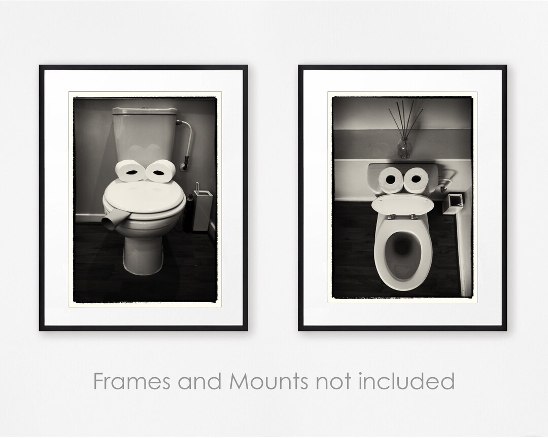 Funny Toilet Photos Bathroom Wall Art Ensuite Decor Ideas - Etsy
