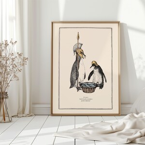 Penguin Wall Art for Quirky Home Decor Idea for Steampunk Interior Whimsical Animal Themed Gift image 13