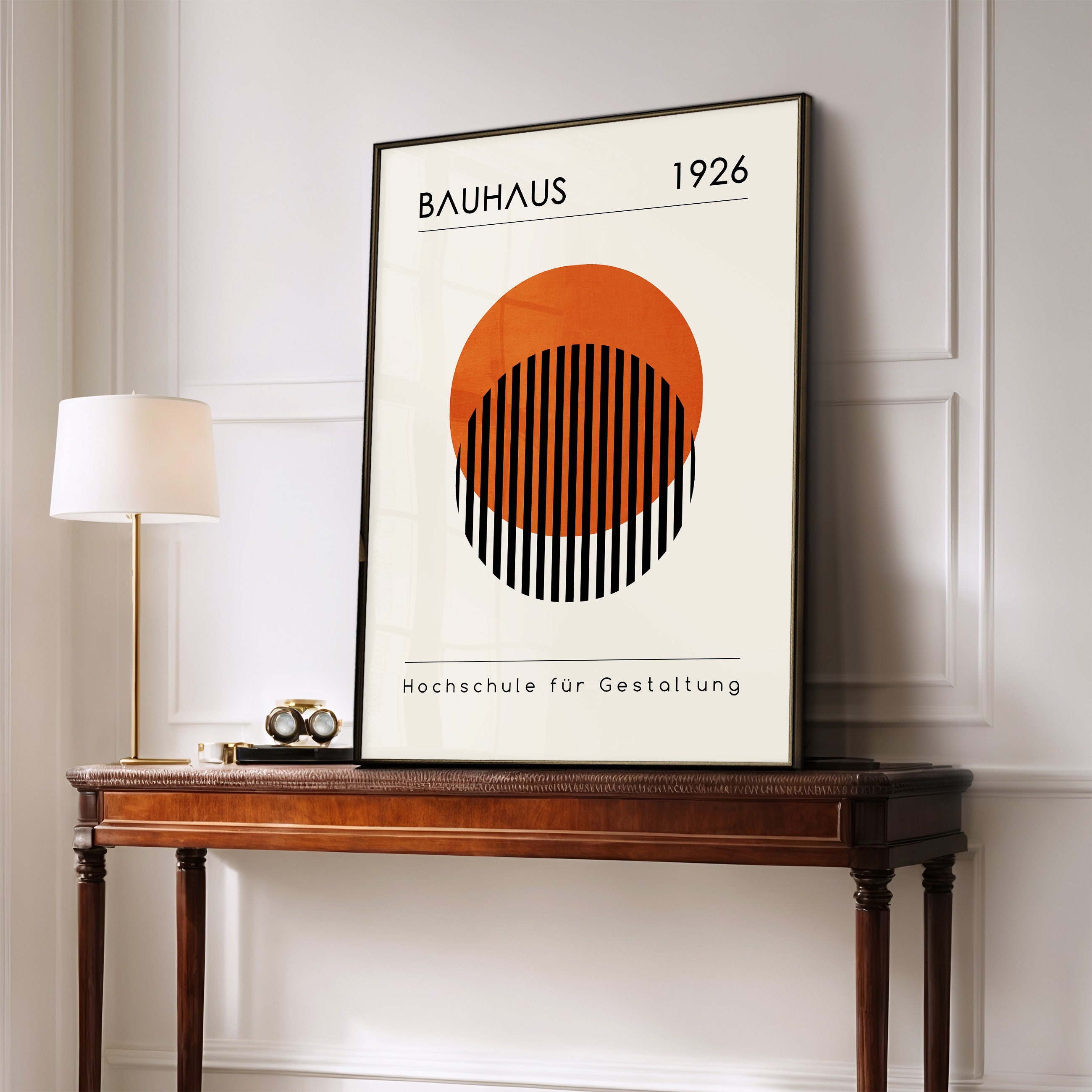 Bauhaus Print Orange Wall Art Bauhaus Poster Modern Art Orange Poster ...