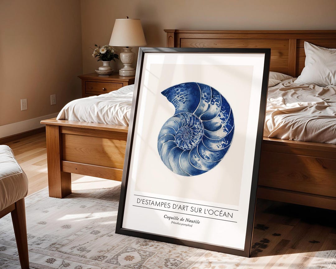 Nautical Bathroom Wall Art for Blue Decor Coastal Home Print for Beach ...