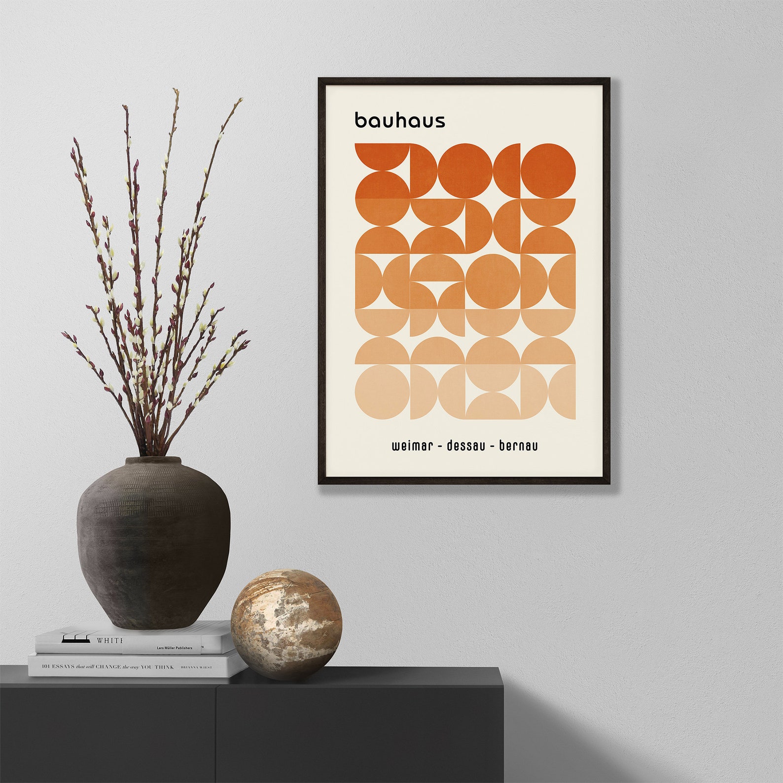 Bauhaus Print Orange Wall Art Bauhaus Poster Modern Art - Etsy