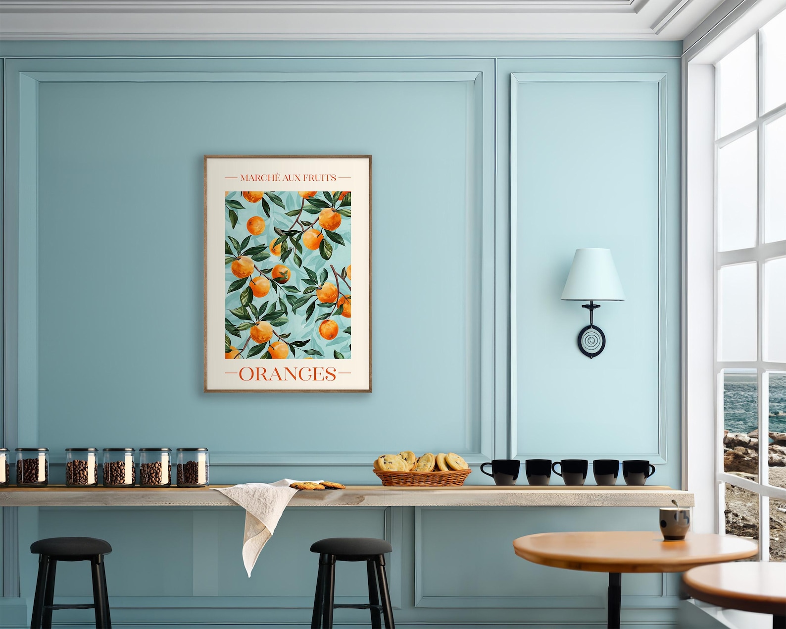 Oranges Art French Kitchen Citrus Poster Summer Decor Kitchen Gift for ...